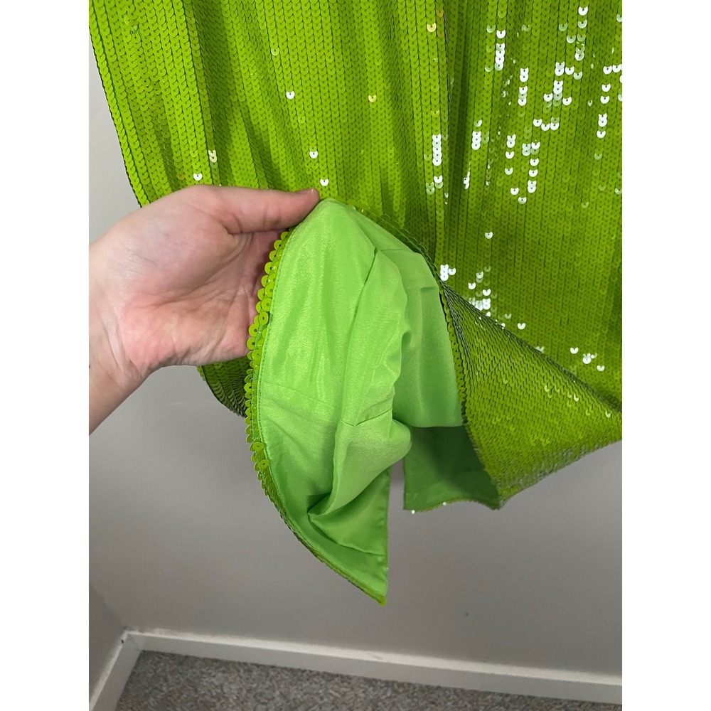 J.Crew Collection Pull On Midi Skirt in All Over Sequins in Green Size Medium - Picture 5 of 11